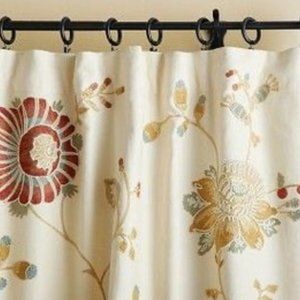 2 Pottery Barn Margaritte Embroidered Panels 50" x 84" - GUC